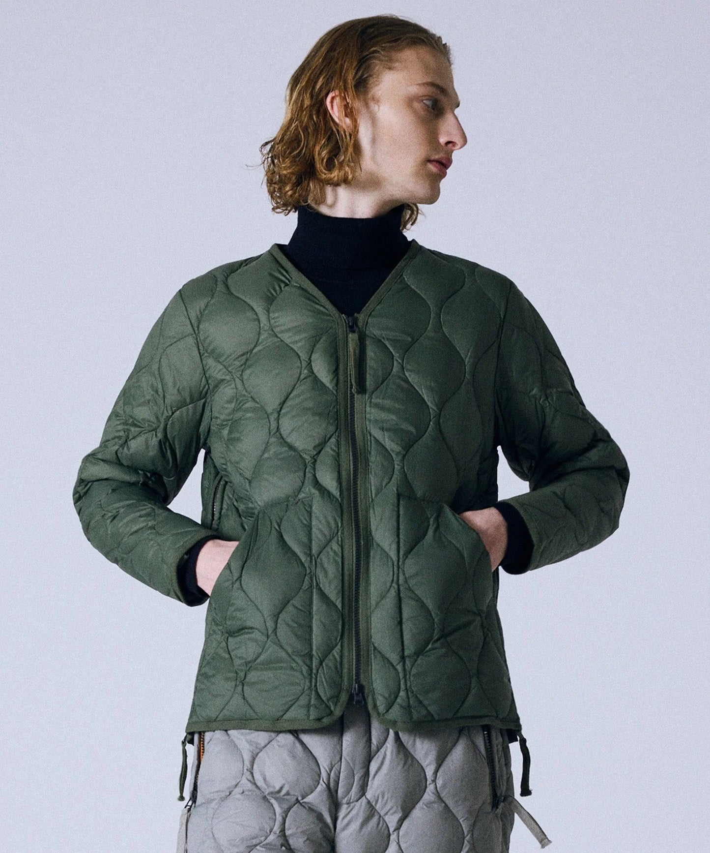 TAION MILITARY V NECK W-ZIP DOWN JKT (SOFT SHELL)