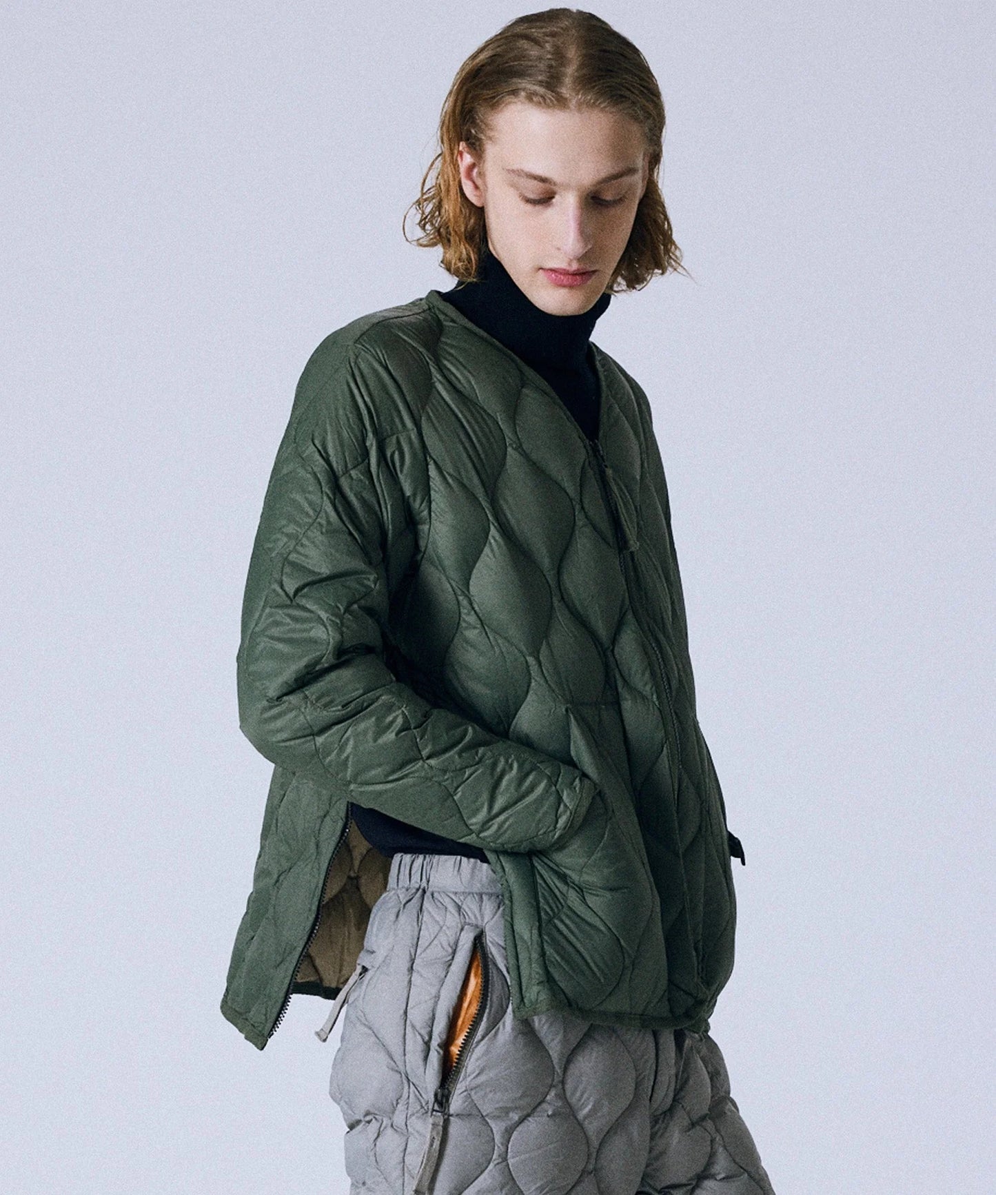 TAION MILITARY V NECK W-ZIP DOWN JKT (SOFT SHELL)