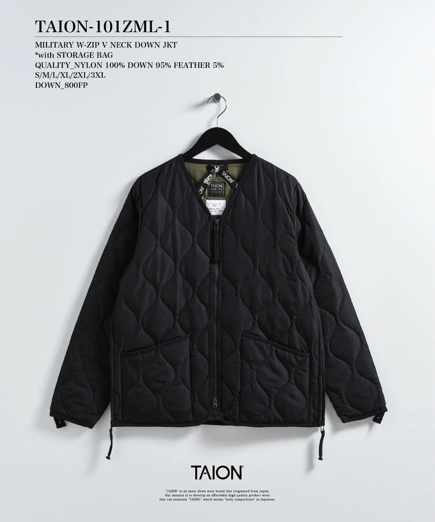 TAION Military V-neck Zip Down Jacket