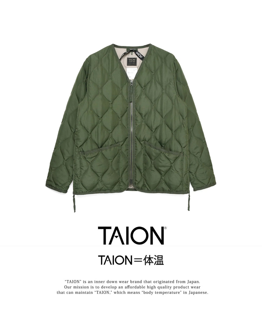 TAION Military V-neck Zip Down Jacket