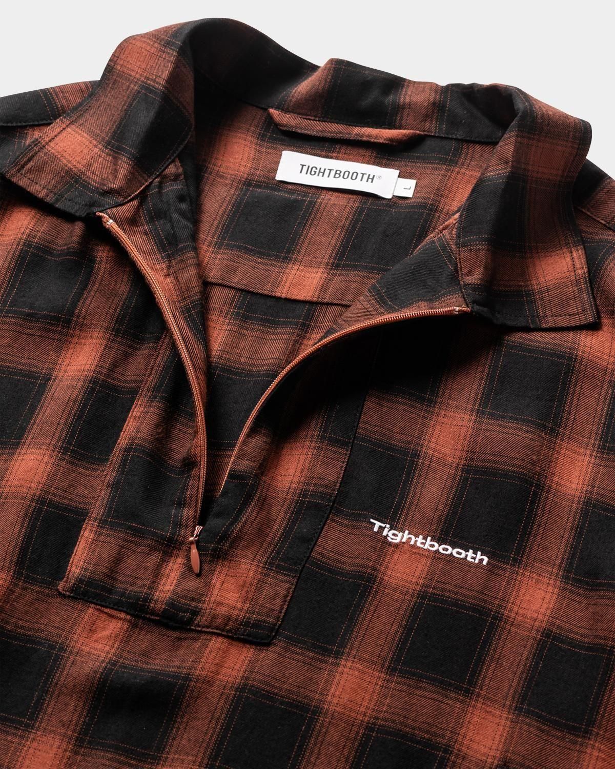 TIGHTBOOTH PLAID HALF ZIP L/S SHIRT