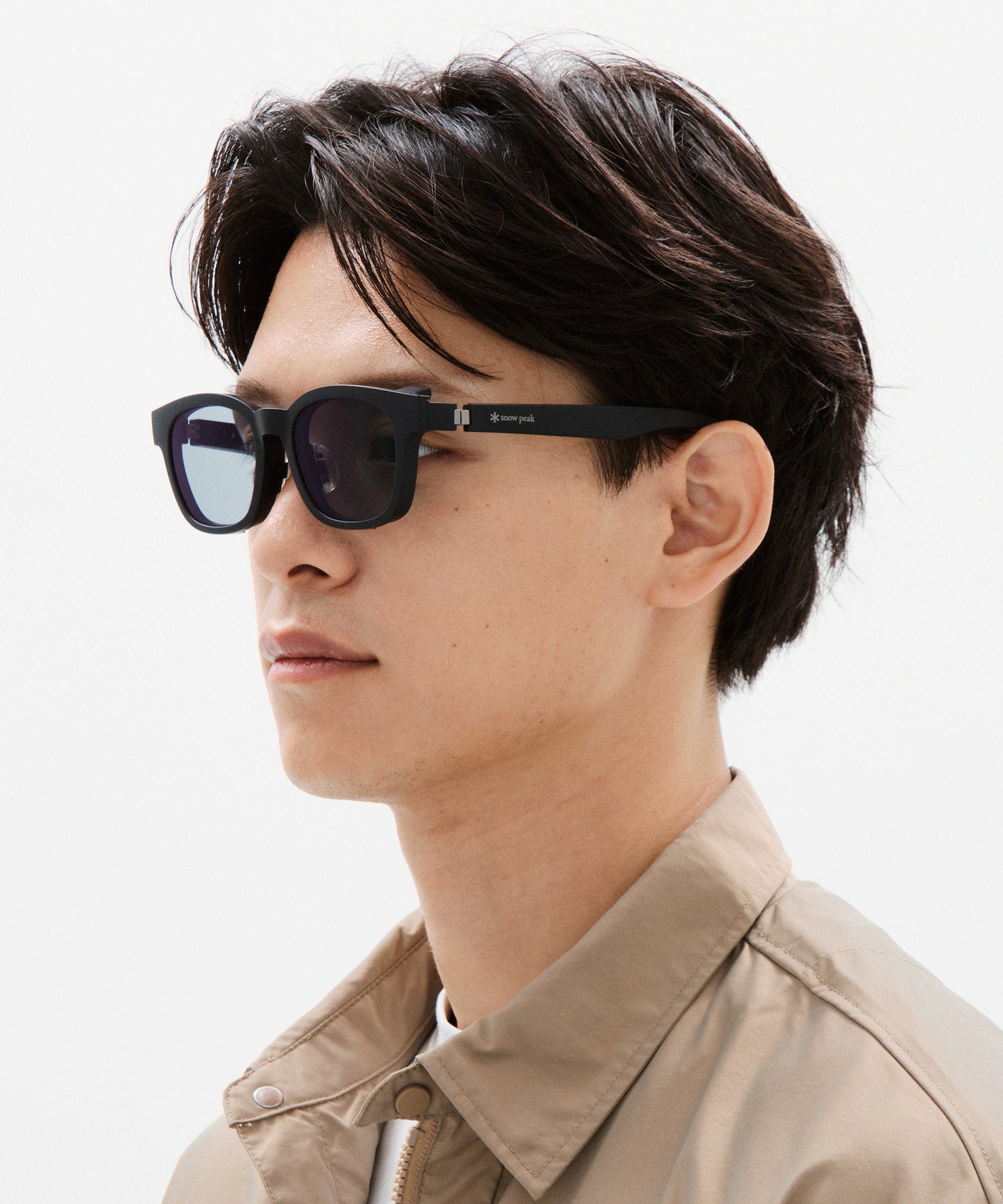 JINS × Snow Peak JINS Switch Flip Up ＋360° Wellington Sunglasses Matt Black