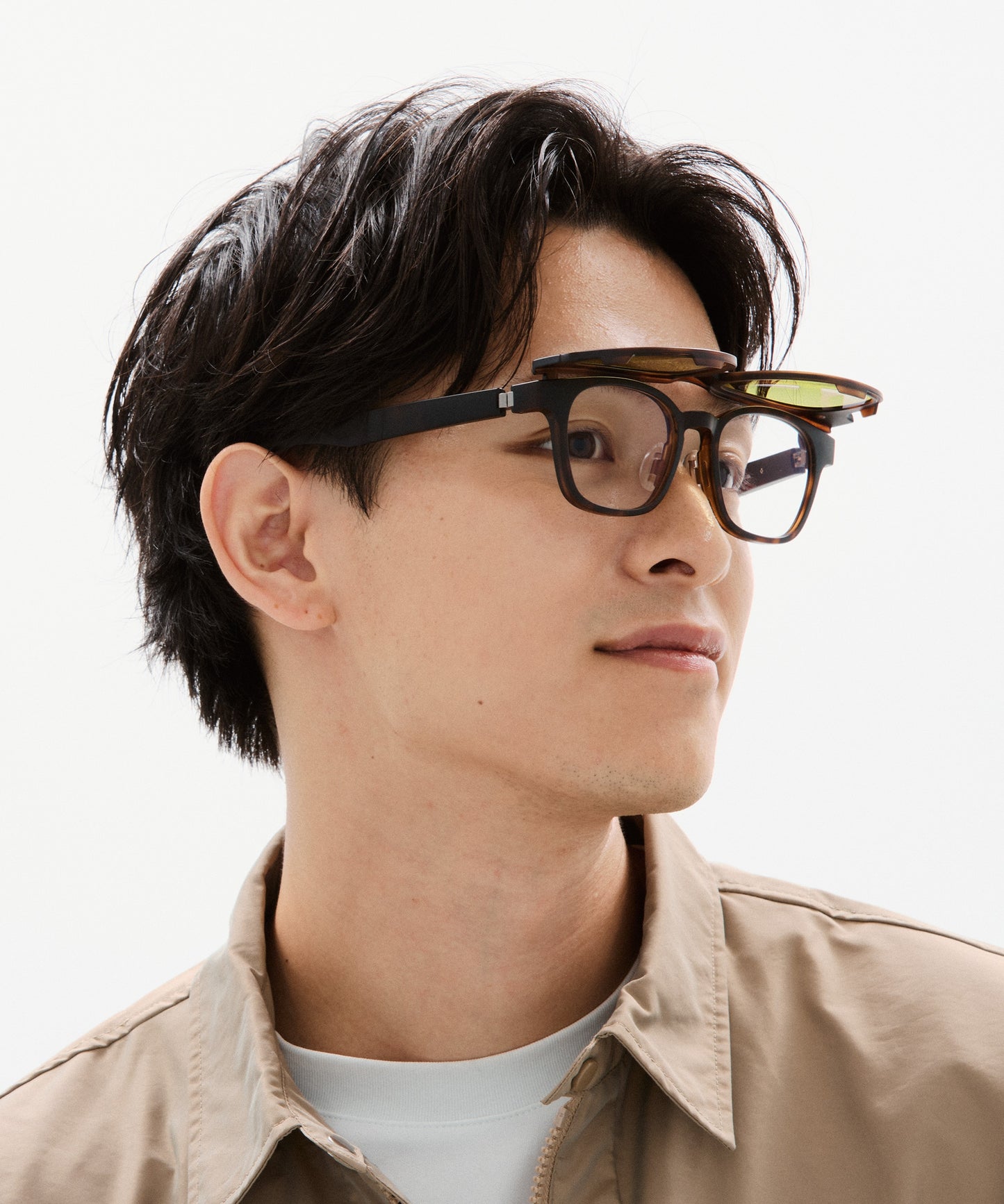 JINS × Snow Peak JINS Switch Flip Up ＋360° Wellington Sunglasses Matt Black