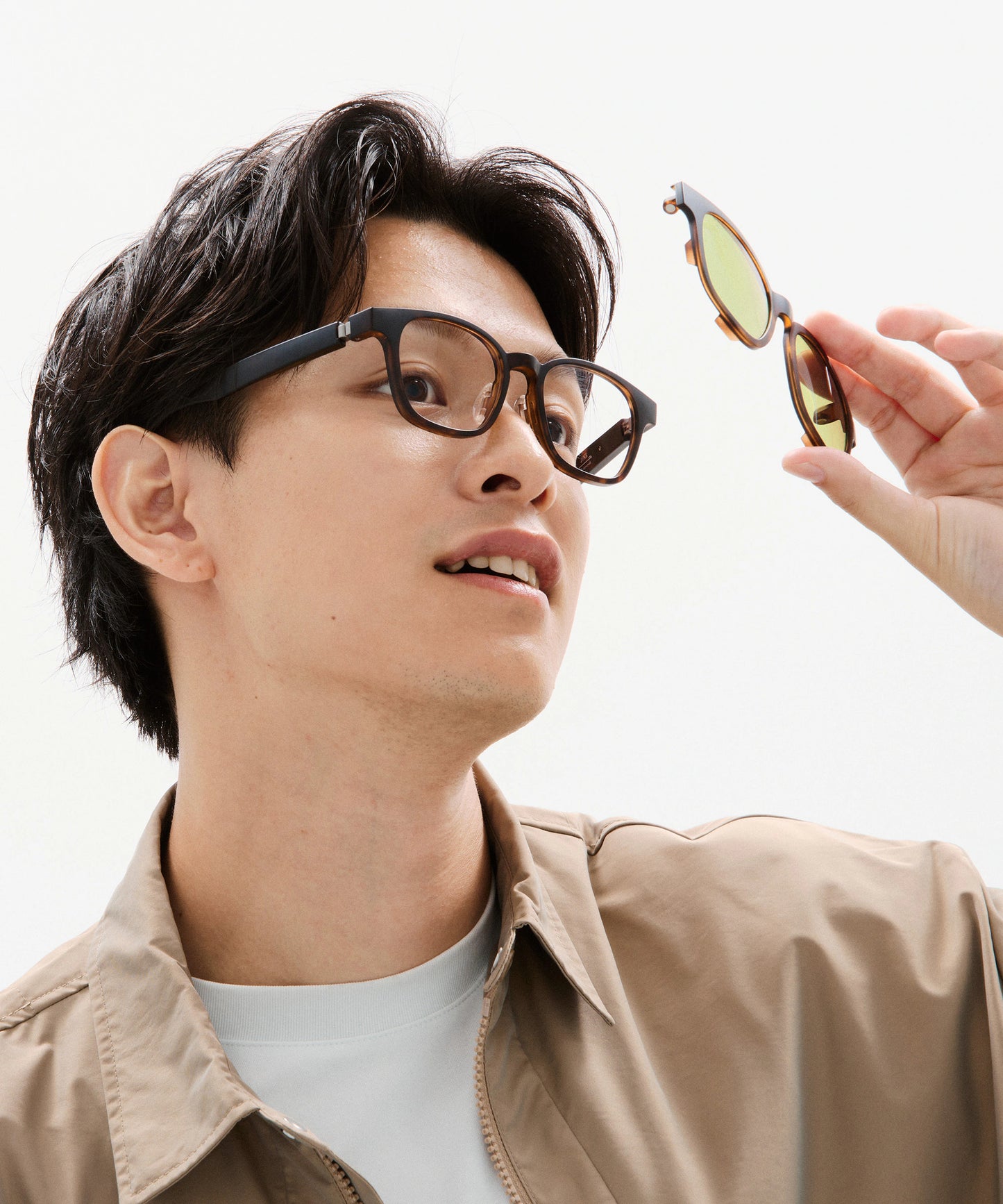 JINS × Snow Peak JINS Switch Flip Up ＋360° Wellington Sunglasses Matt Black