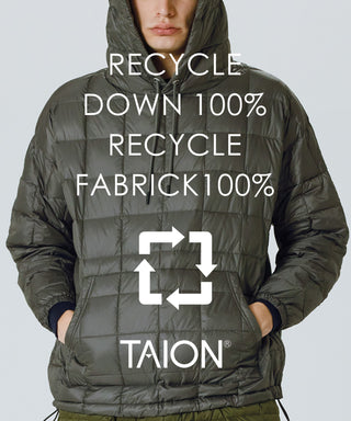 TAION OVER SIZE DOWN HOODIE (ECO)