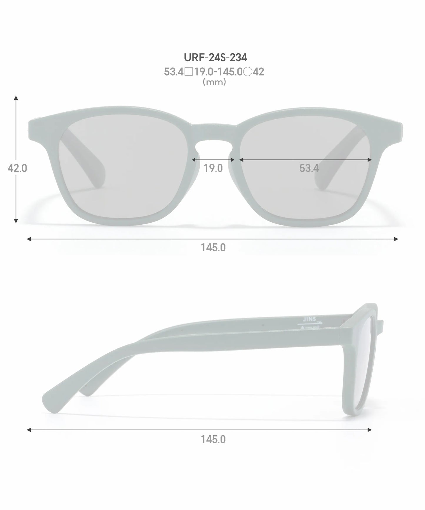 JINS × Snow Peak Rubber SUNGLASSES Black