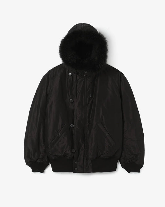 COMOLI Cotton Silk Military Hooded Jacket