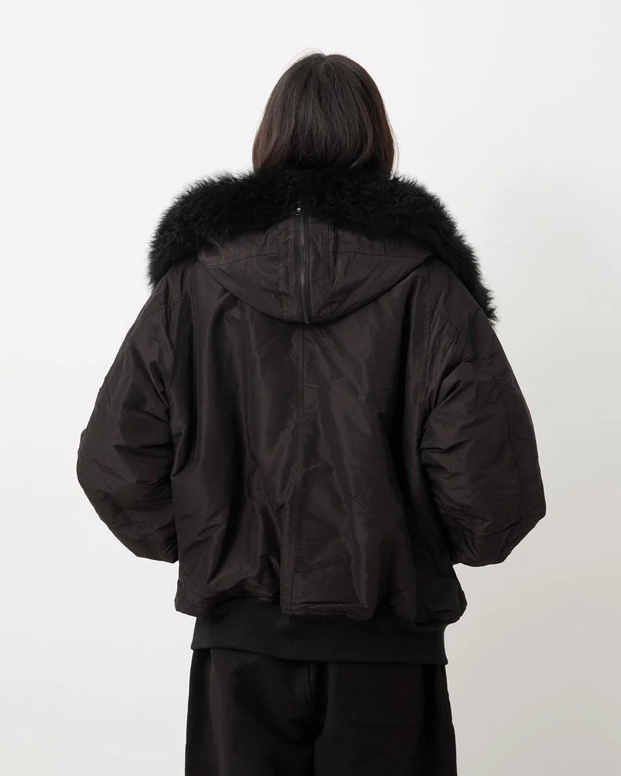 COMOLI Cotton Silk Military Hooded Jacket