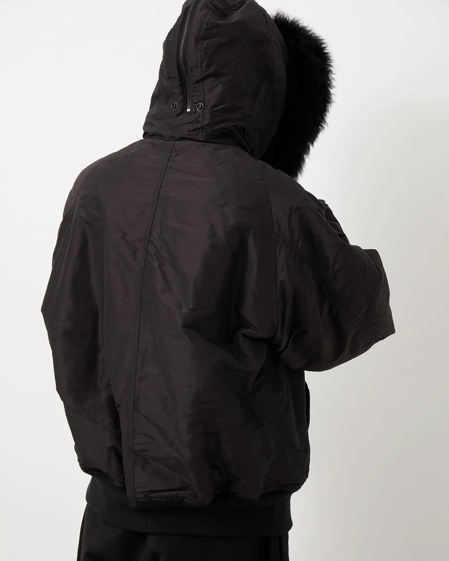 COMOLI Cotton Silk Military Hooded Jacket