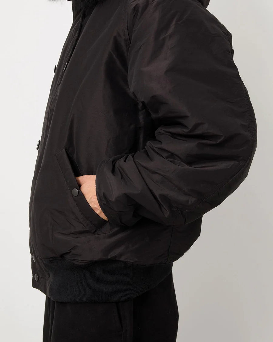 COMOLI Cotton Silk Military Hooded Jacket