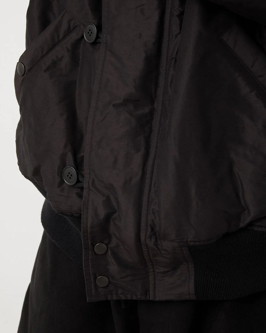 COMOLI Cotton Silk Military Hooded Jacket