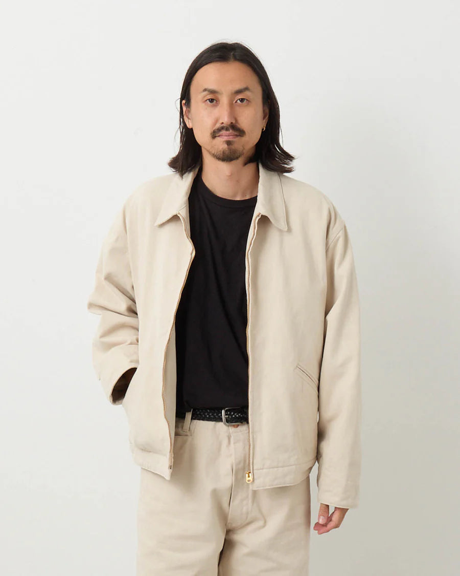 COMOLI Cotton Twill Zip Short Jacket