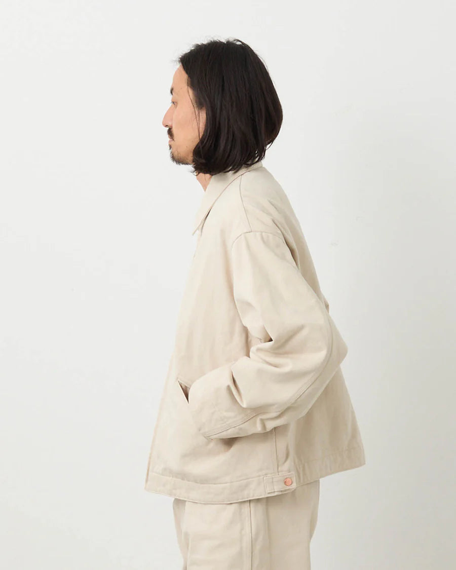 COMOLI Cotton Twill Zip Short Jacket