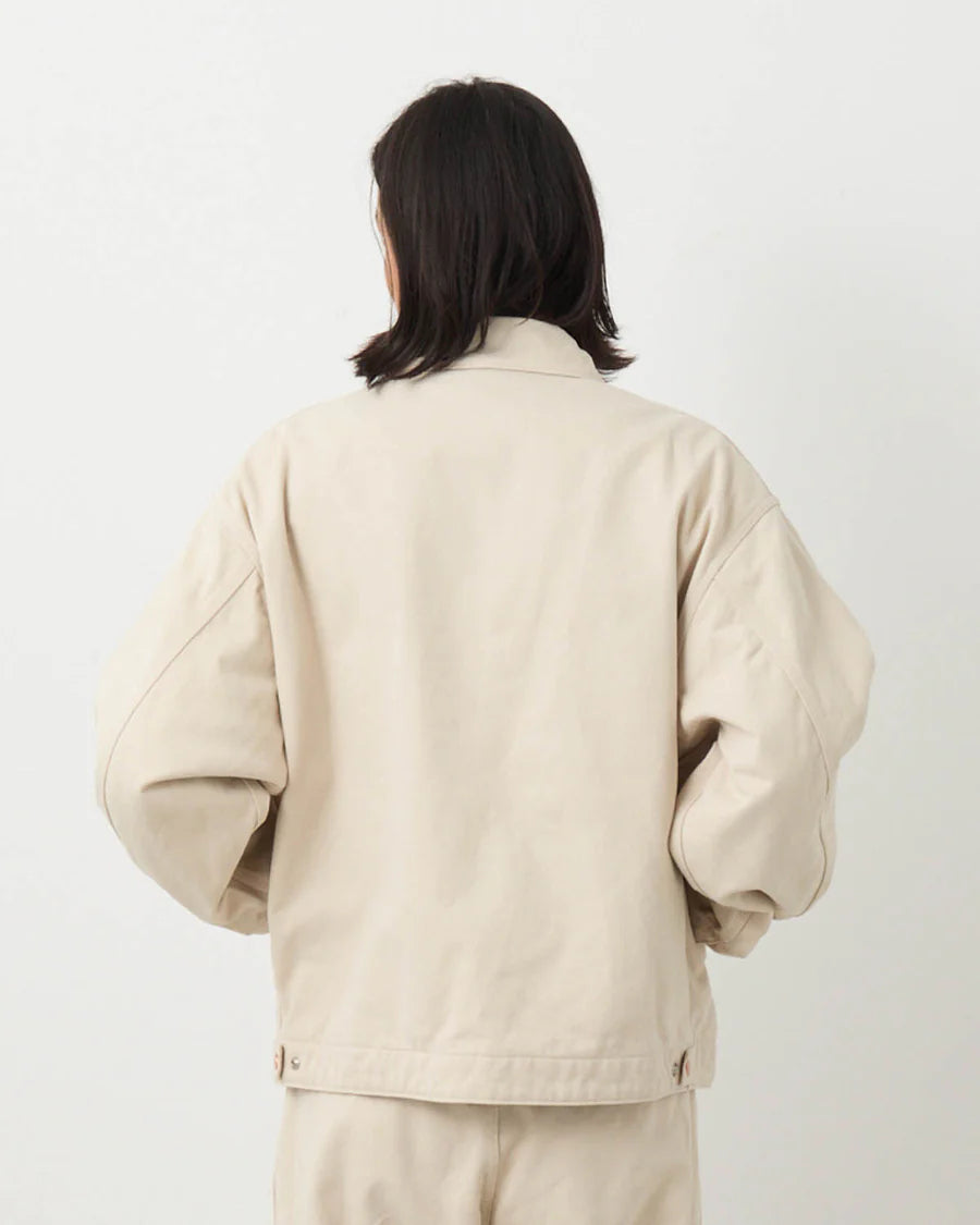 COMOLI Cotton Twill Zip Short Jacket