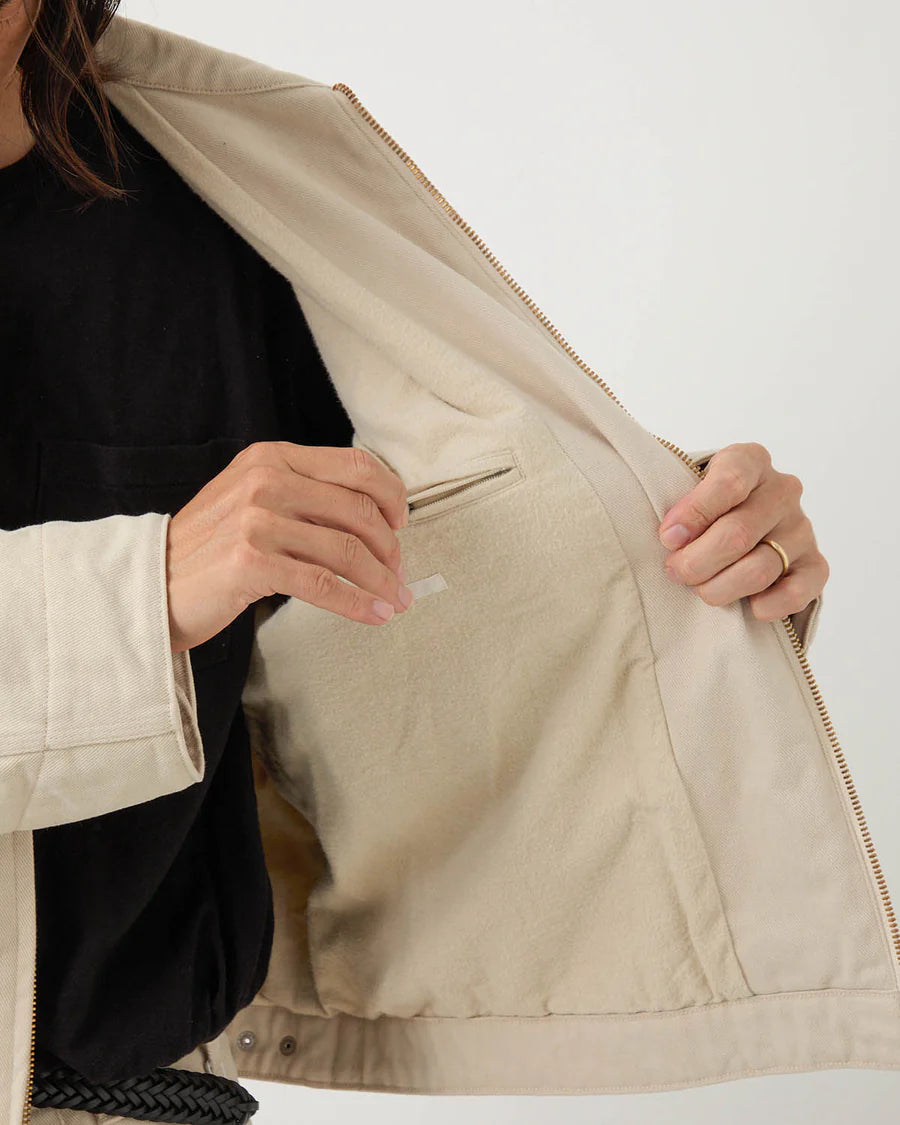 COMOLI Cotton Twill Zip Short Jacket