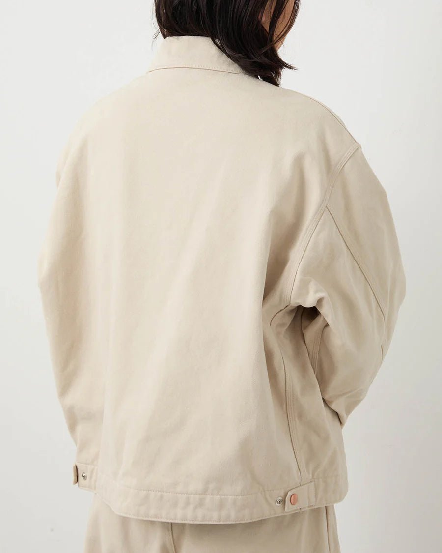 COMOLI Cotton Twill Zip Short Jacket