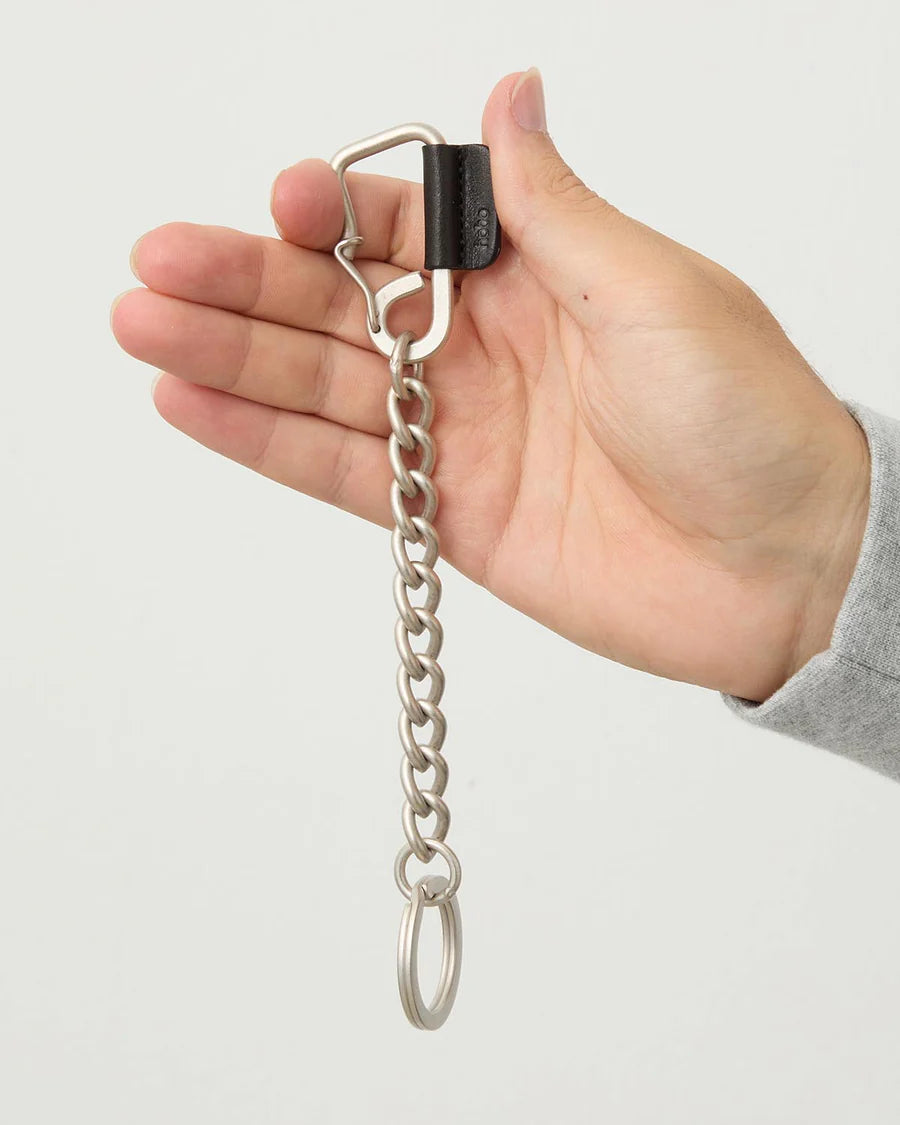 hobo CARABINER CHAIN KEY RING with HORSE LEATHER