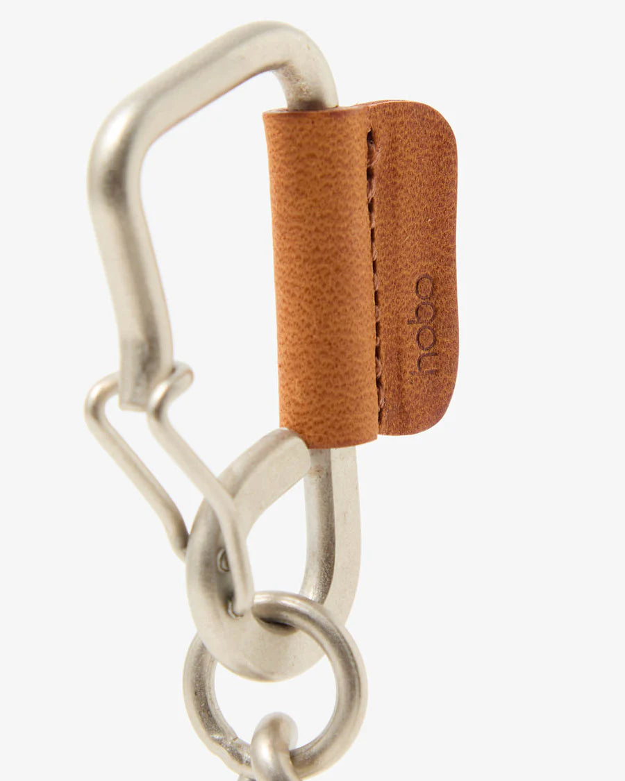 hobo CARABINER CHAIN KEY RING with HORSE LEATHER
