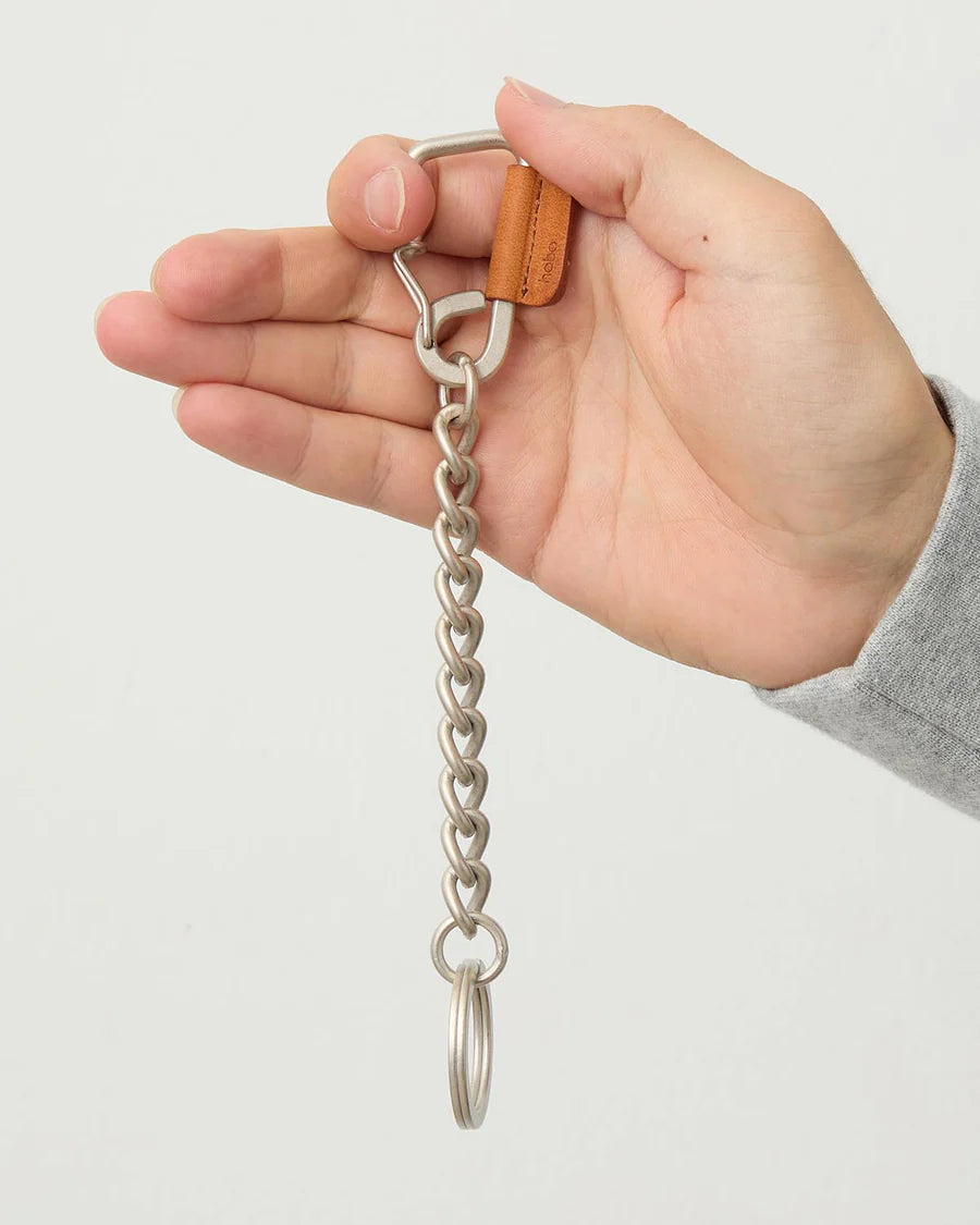 hobo CARABINER CHAIN KEY RING with HORSE LEATHER