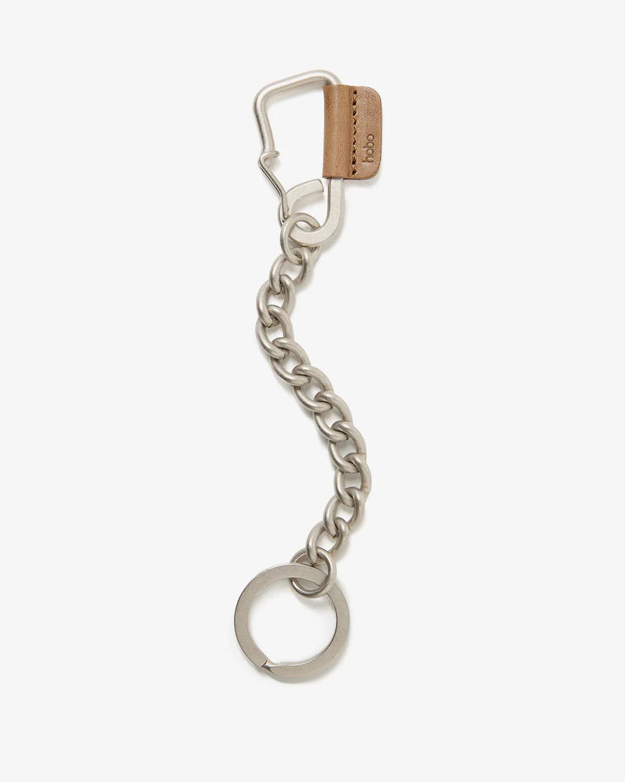 hobo CARABINER CHAIN KEY RING with HORSE LEATHER