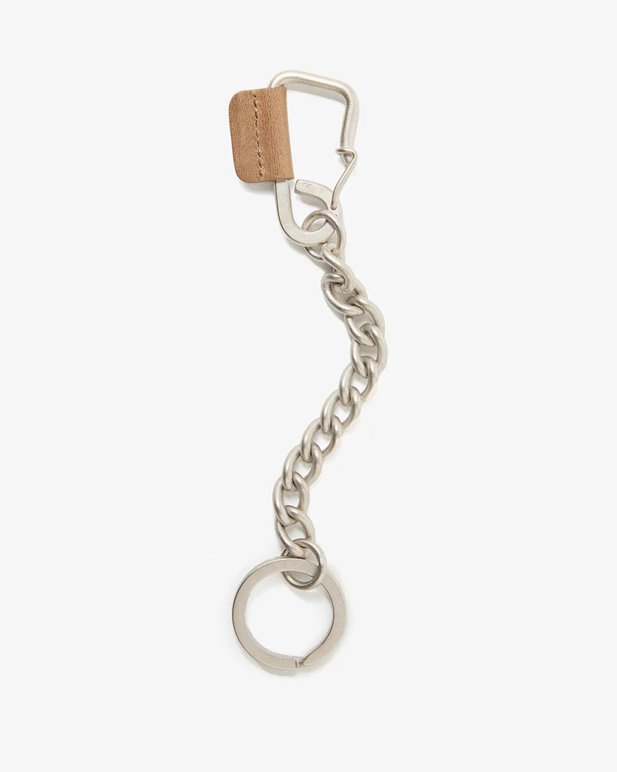 hobo CARABINER CHAIN KEY RING with HORSE LEATHER