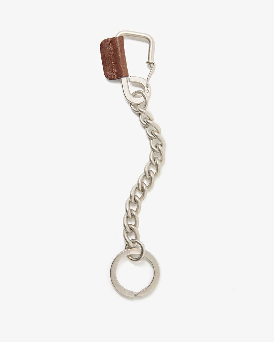 hobo CARABINER CHAIN KEY RING with HORSE LEATHER