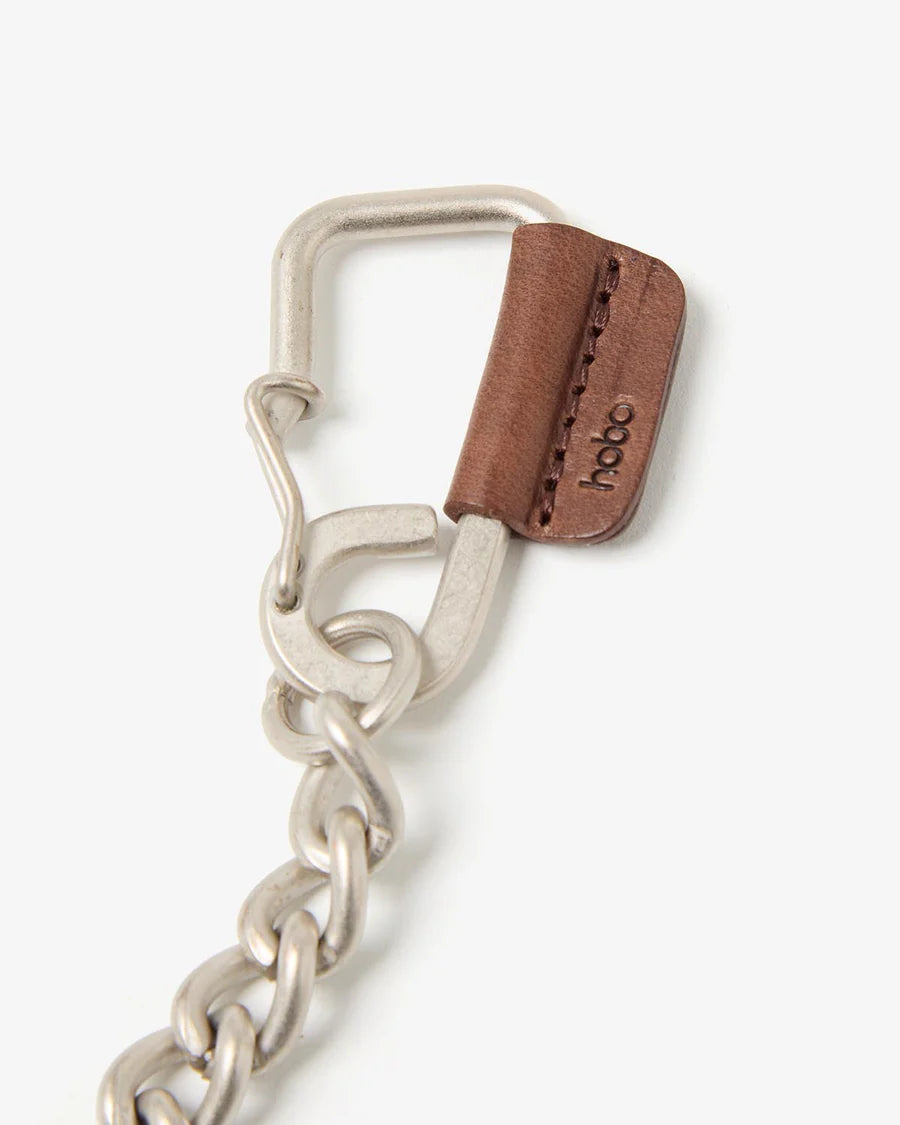 hobo CARABINER CHAIN KEY RING with HORSE LEATHER