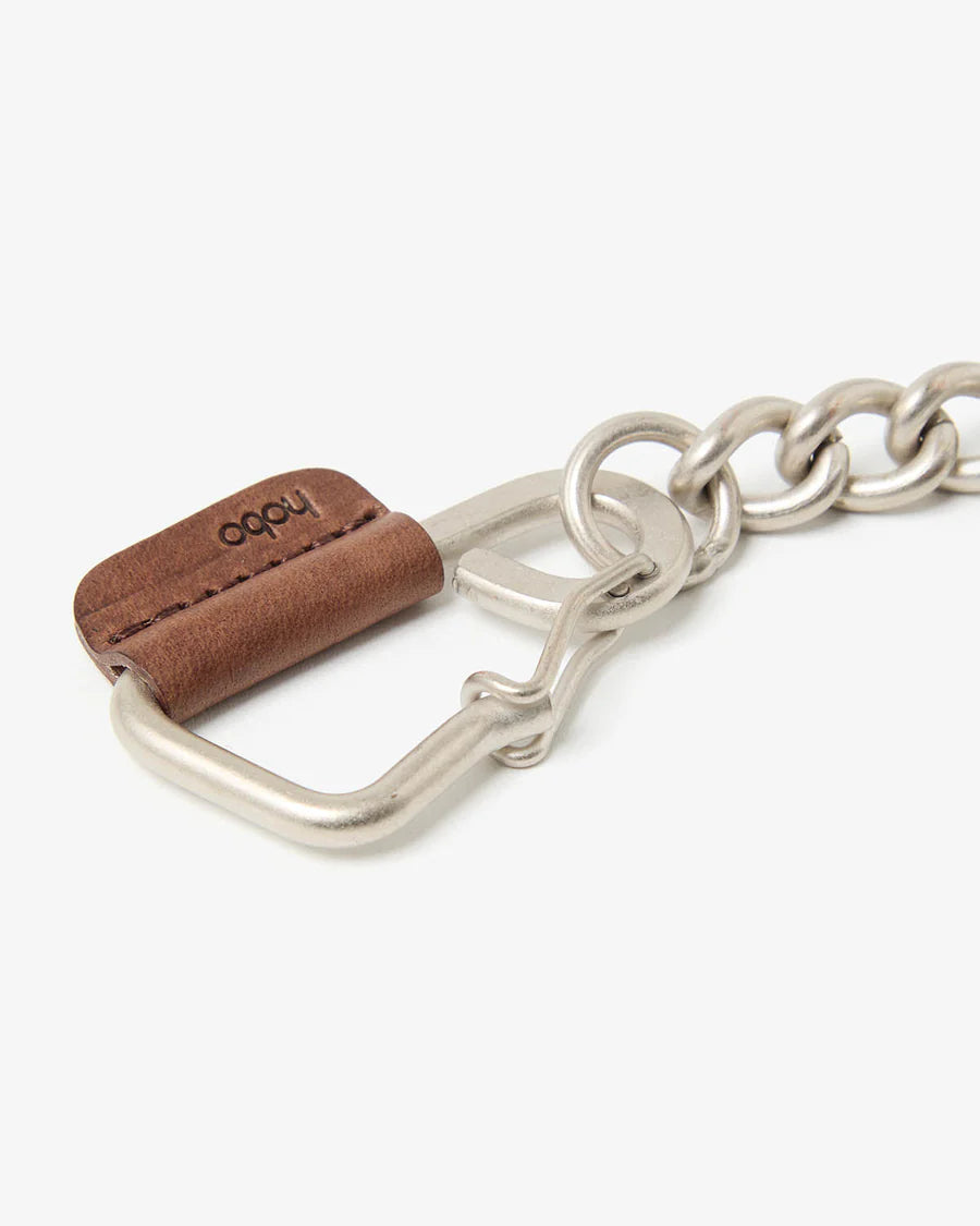 hobo CARABINER CHAIN KEY RING with HORSE LEATHER
