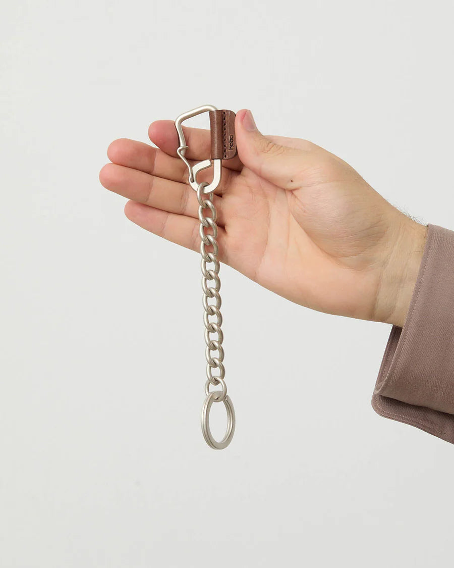 hobo CARABINER CHAIN KEY RING with HORSE LEATHER