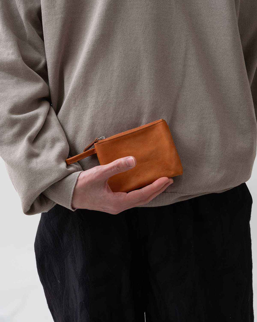 hobo PARTITION ZIP MINI POUCH HORSE LEATHER