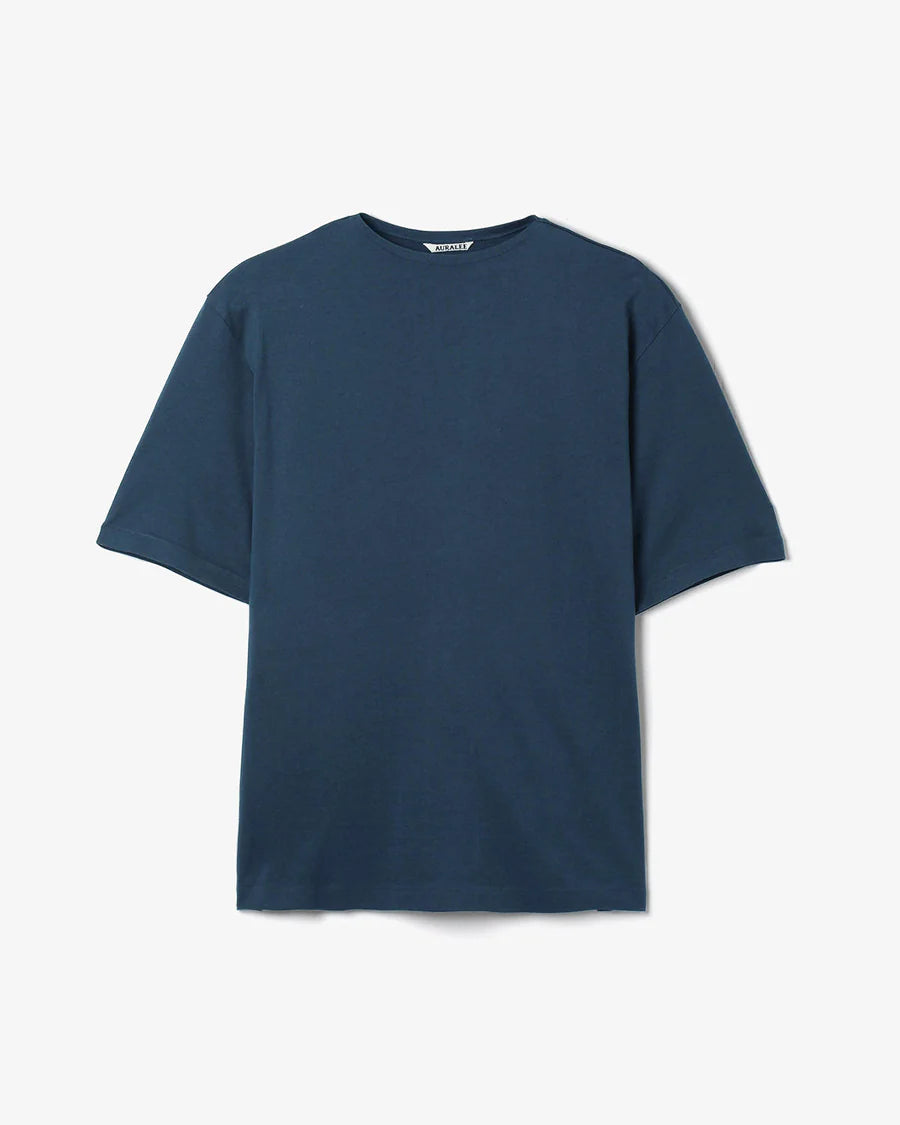 AURALEE LUSTER PLAITING BOAT NECK TEE