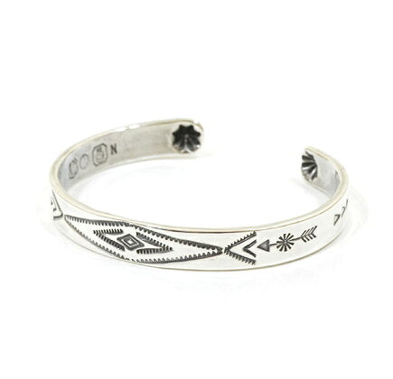 NORTH WORKS Stamped 900Silver Cuff Bracelet W-009