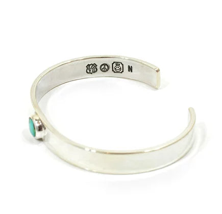 NORTH WORKS Narrow Circle Turquoise Bangle W-018