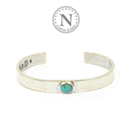 NORTH WORKS Narrow Circle Turquoise Bangle W-018