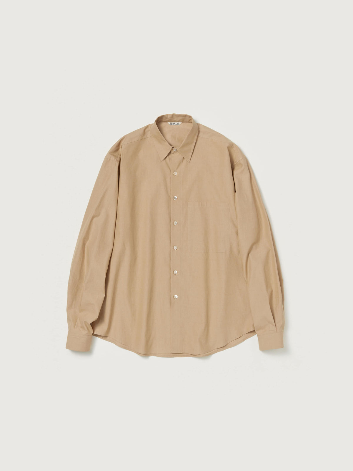 AURALEE WASHED FINX TWILL BIG SHIRT