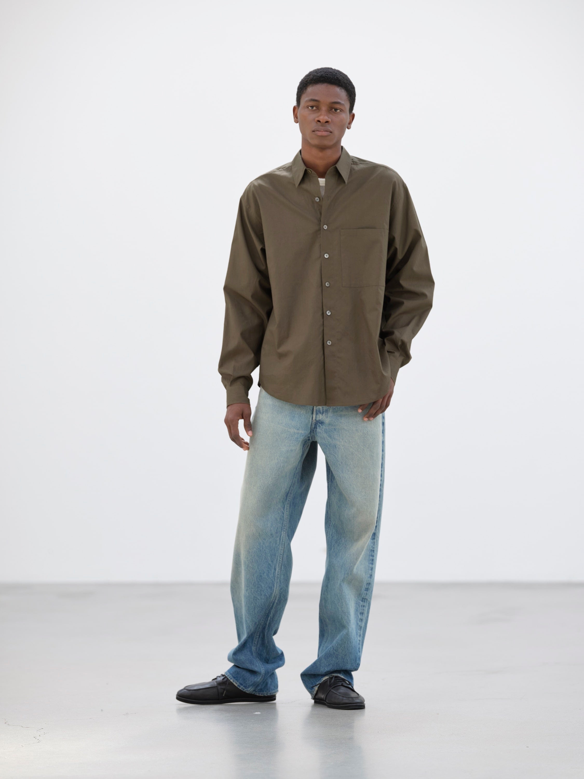 AURALEE WASHED FINX TWILL BIG SHIRT – unexpected store