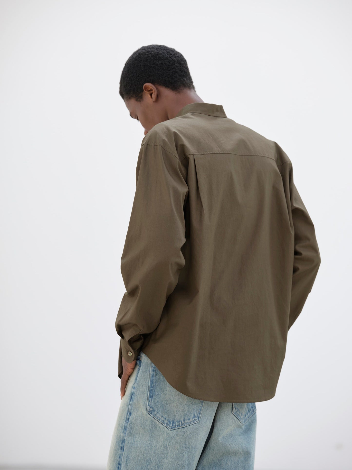 AURALEE WASHED FINX TWILL BIG SHIRT