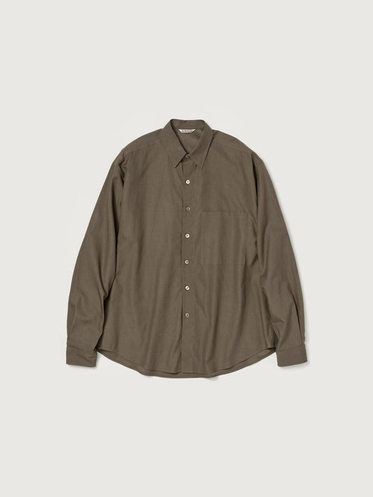 AURALEE WASHED FINX TWILL BIG SHIRT