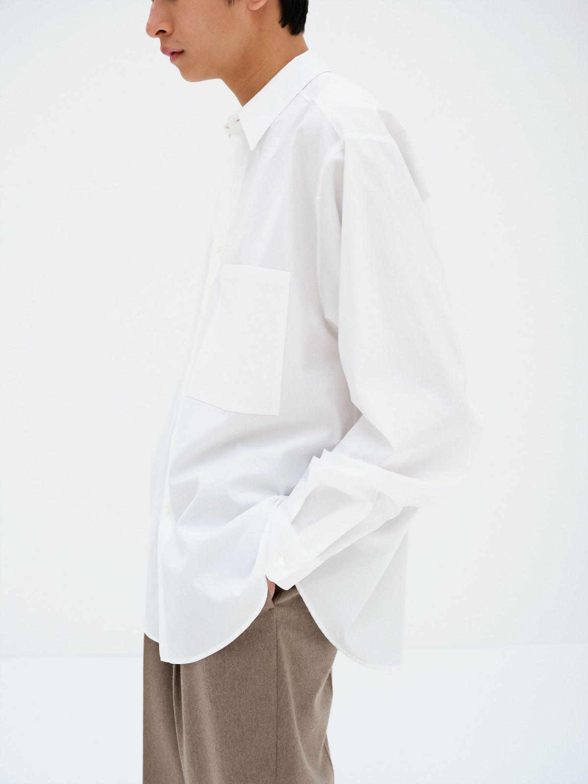 AURALEE WASHED FINX TWILL BIG SHIRT