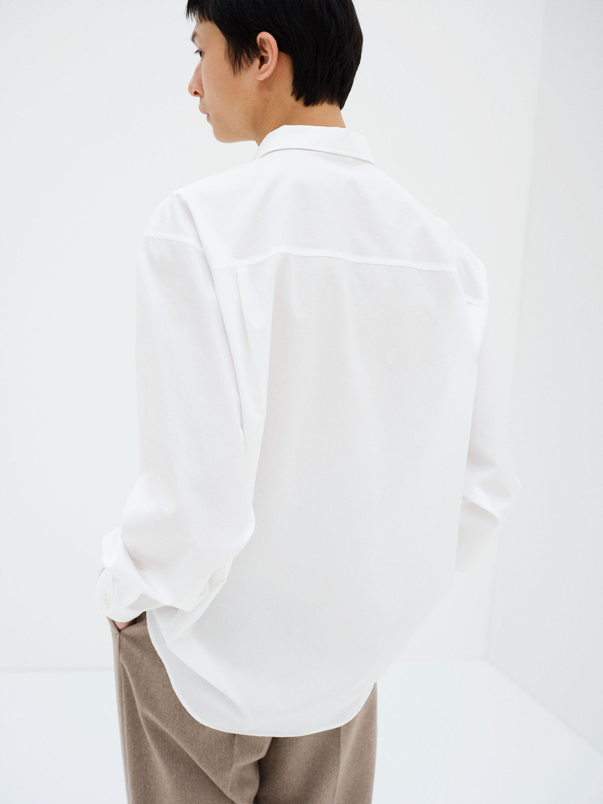 AURALEE WASHED FINX TWILL BIG SHIRT