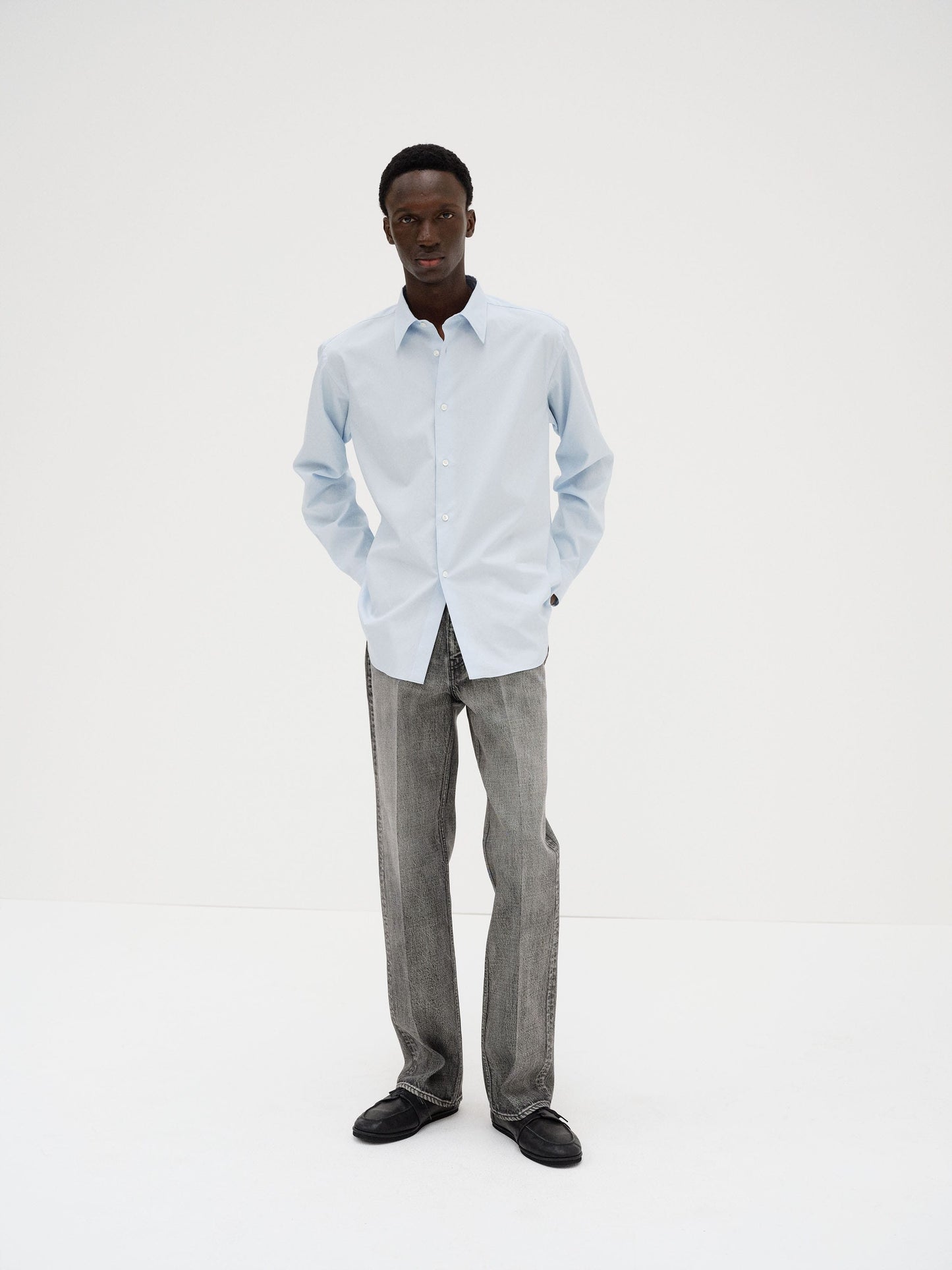 AURALEE WASHED FINX TWILL SHIRT