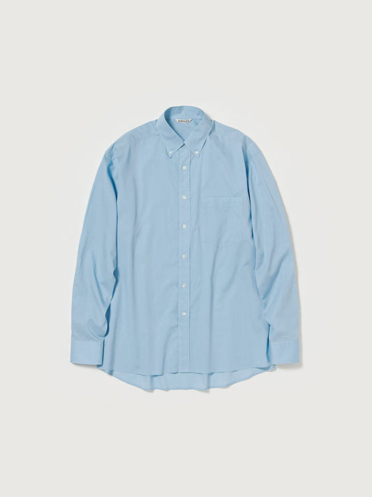 AURALEE WASHED FINX TYPEWRITER BUTTON DOWN SHIRT