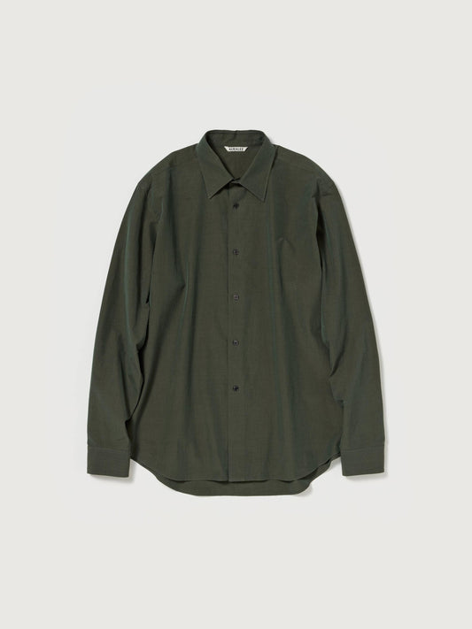 AURALEE WASHED FINX WEATHER CHAMBRAY SHIRT