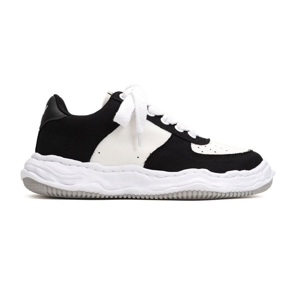 Maison MIHARA YASUHIRO WAYNE Original Sole Canvas Lowtop Sneaker Black x White