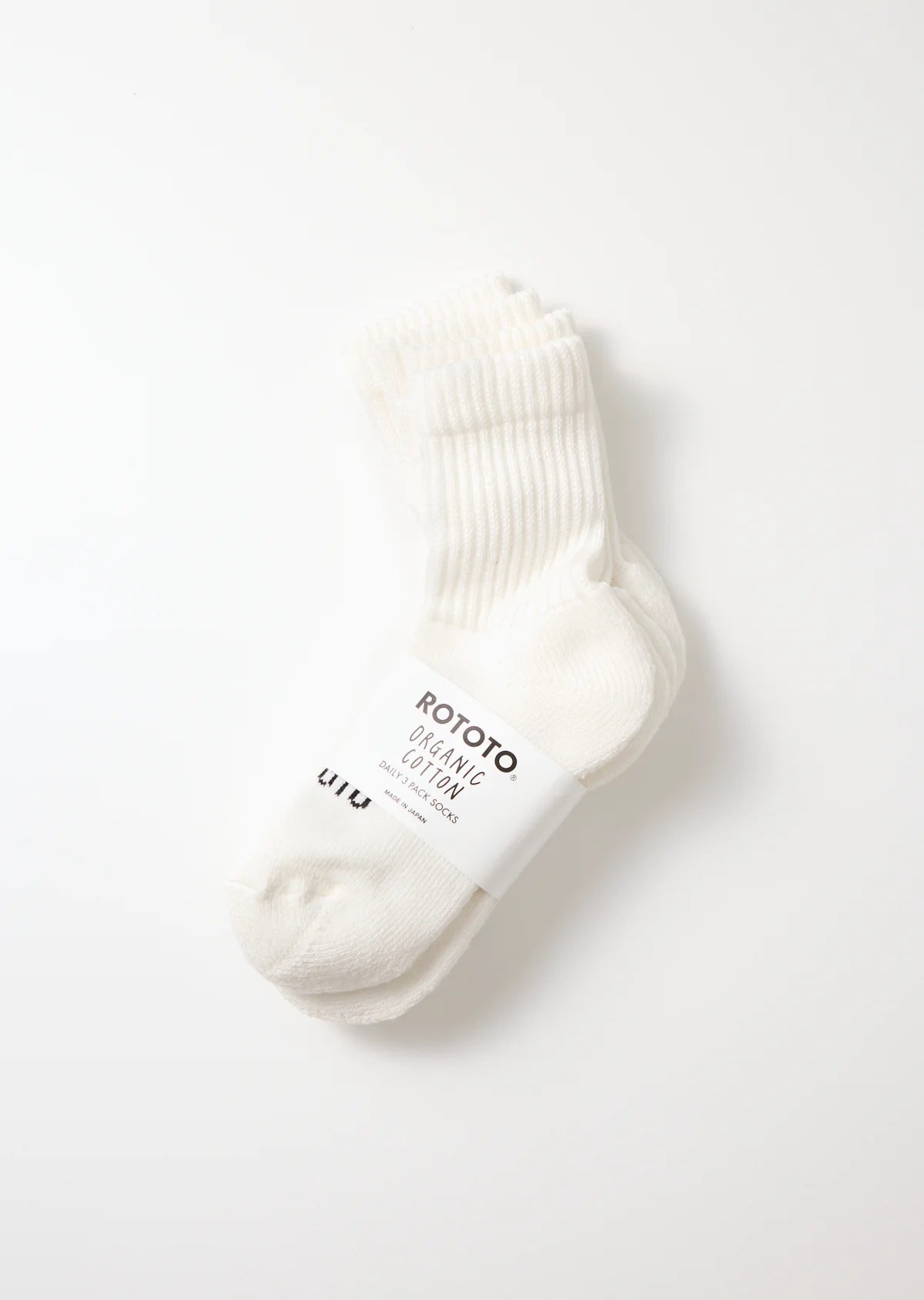 RoToTo ORGANIC DAILY 3 PACK MINI CREW SOCKS