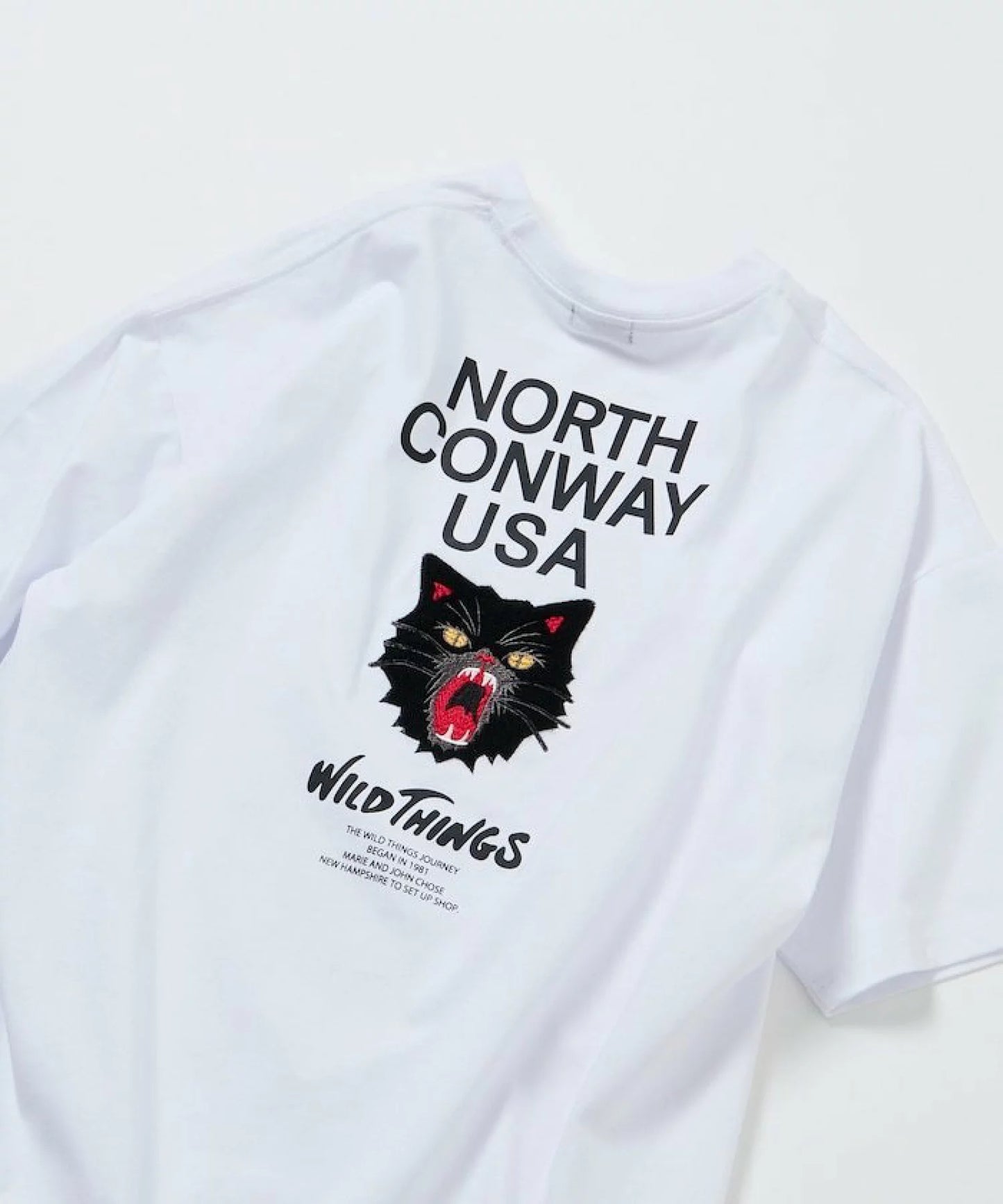 WILD THINGS × FREAK'S STORE Big Silhouette Wildcat T-shirt