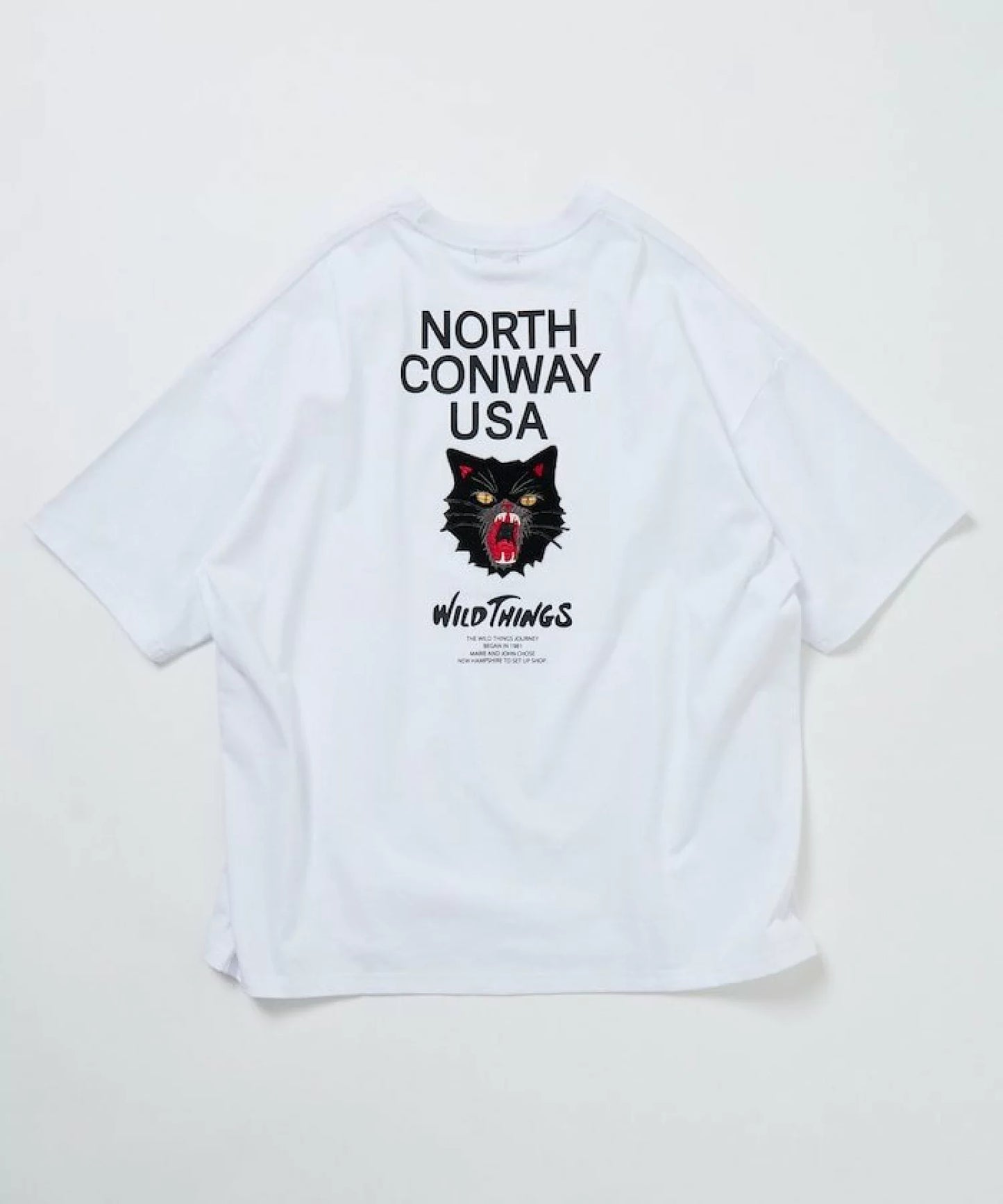 WILD THINGS × FREAK'S STORE Big Silhouette Wildcat T-shirt