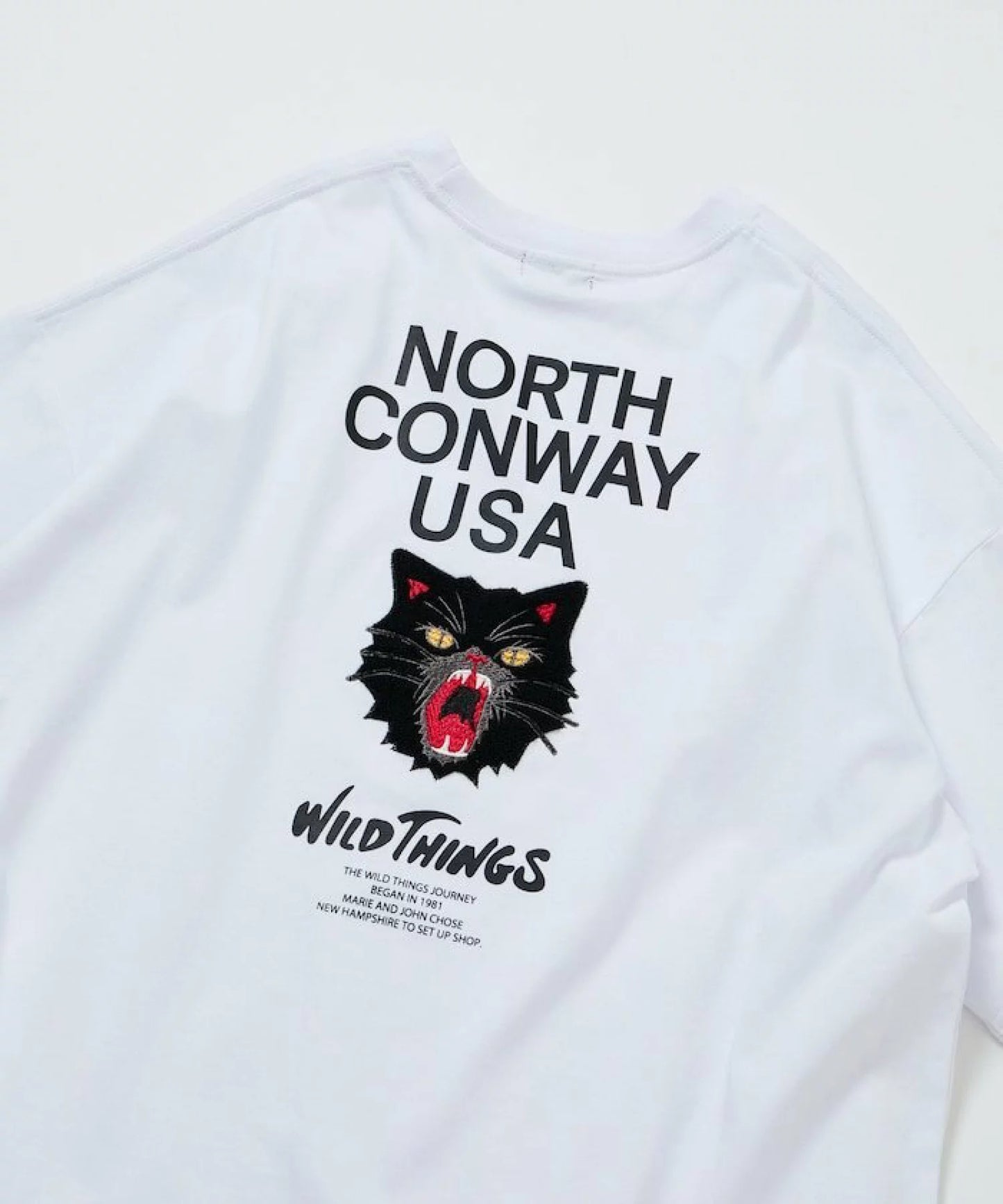 WILD THINGS × FREAK'S STORE Big Silhouette Wildcat T-shirt