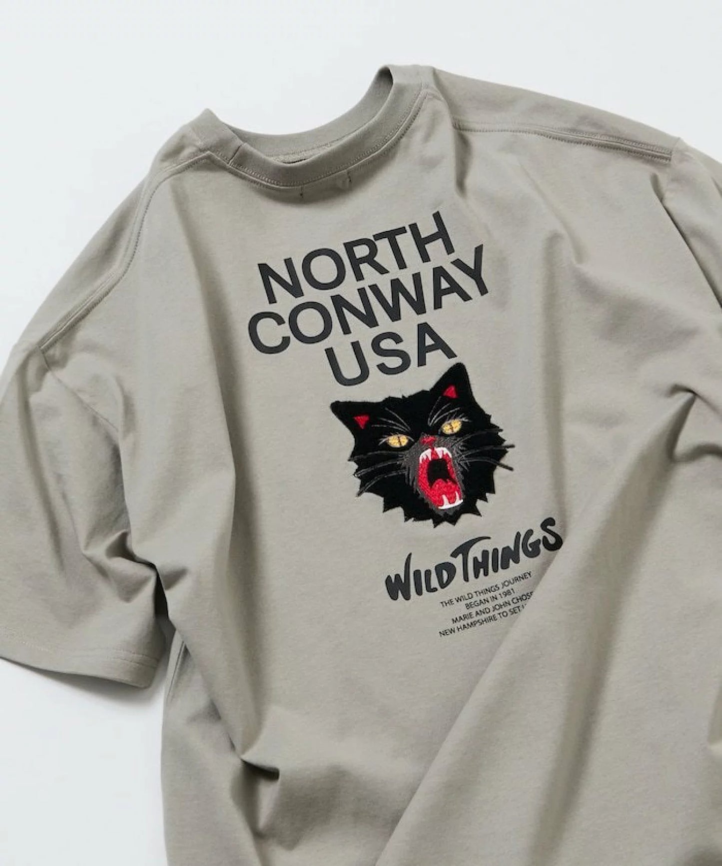 WILD THINGS × FREAK'S STORE Big Silhouette Wildcat T-shirt
