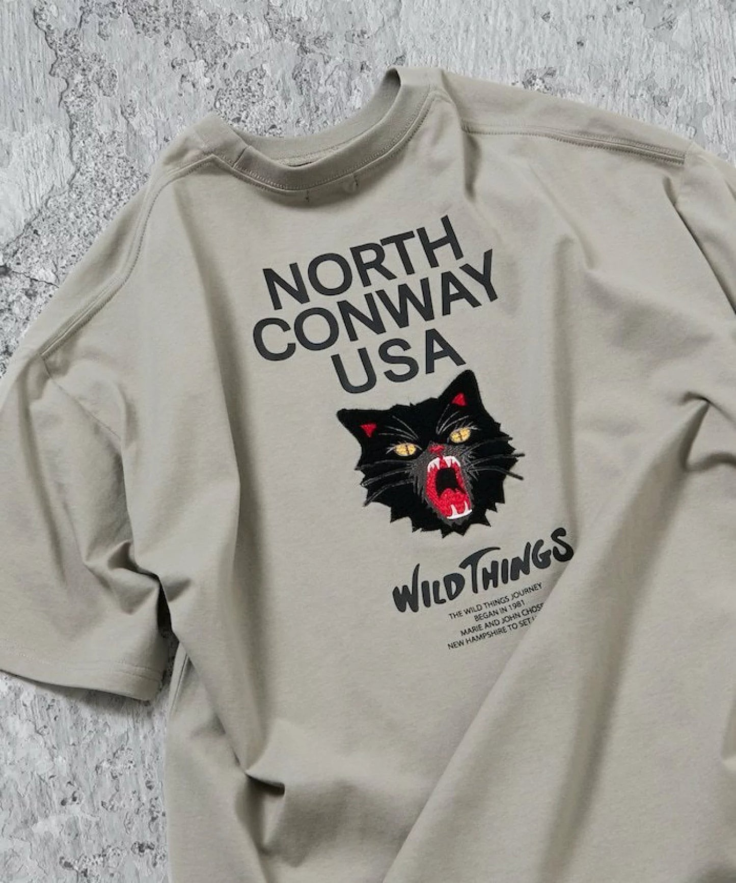 WILD THINGS × FREAK'S STORE Big Silhouette Wildcat T-shirt